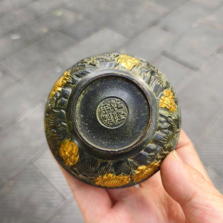 銅器 透かし彫り香炉 花開纏枝檀香炉 香道具 工芸品 美術品 置物