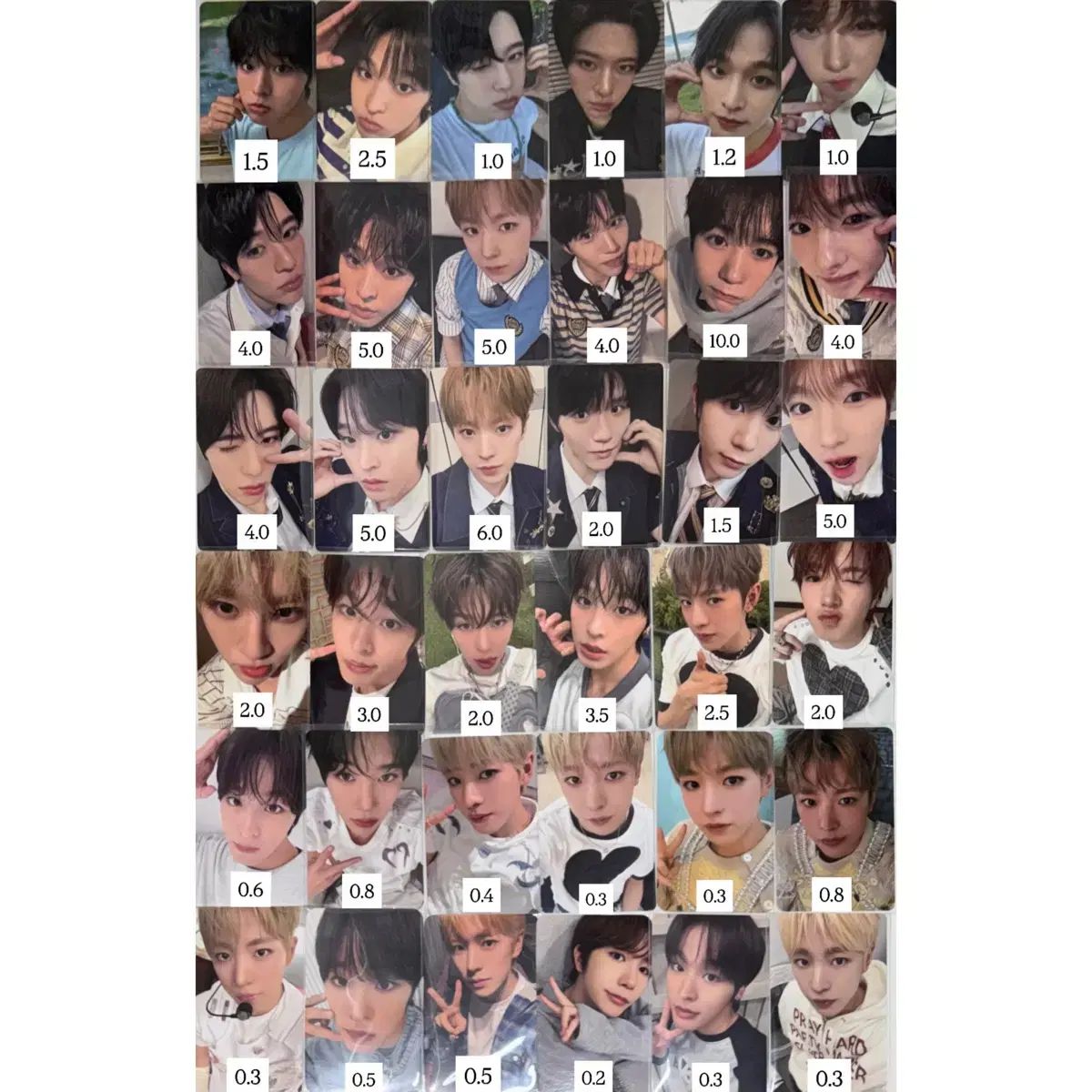 NCT エヌシーティー ウィッシュCOLORスターリバーキューキューポップマーチEVERLINE エバーライン エバラ YIZHIYU 一直娱 単独ショップ U 結 -YOU- ジェヒ リョウサクヤトレカ