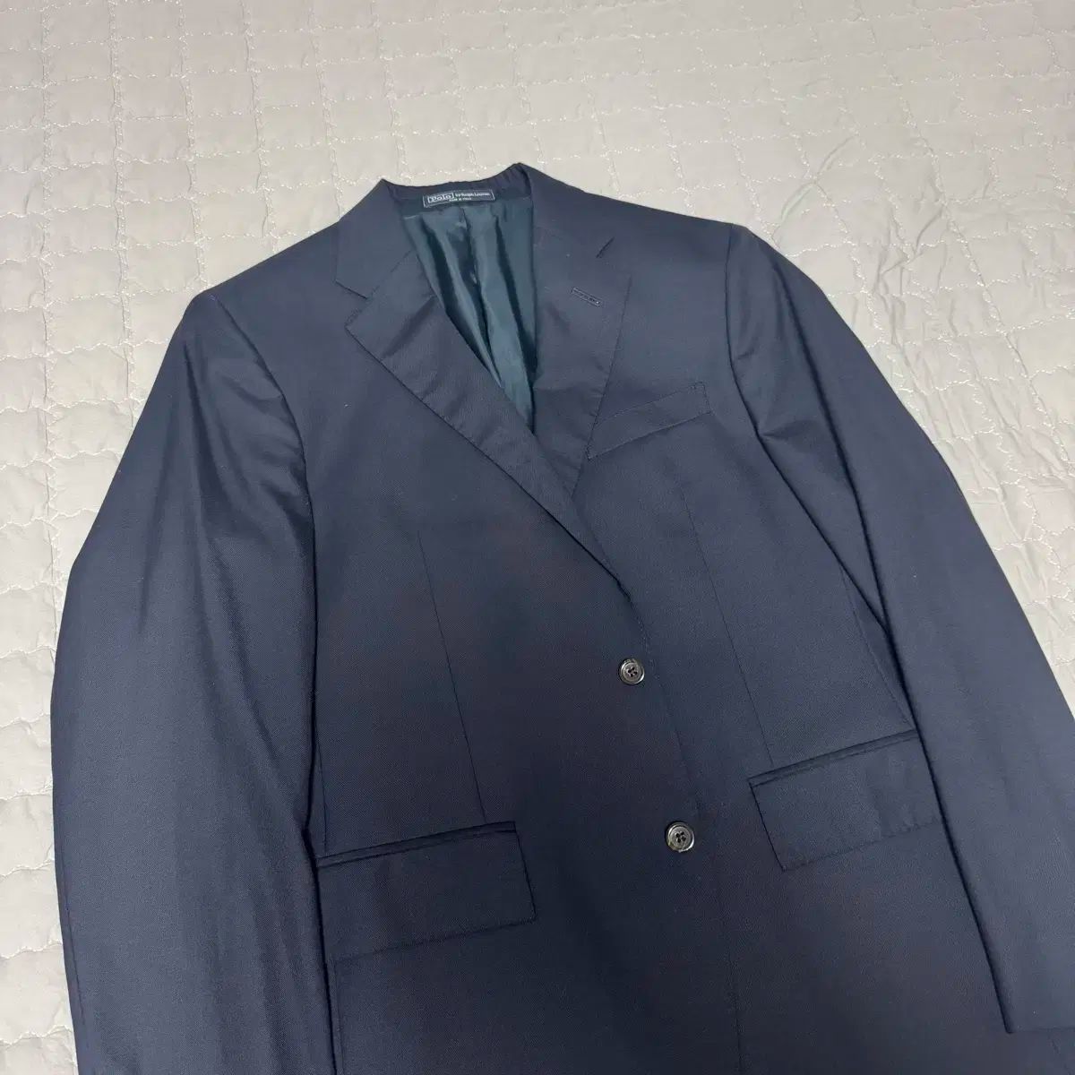 ポロラルフローレン ウール ネイビー ブレザー ジャケット スポーツコート 40R
