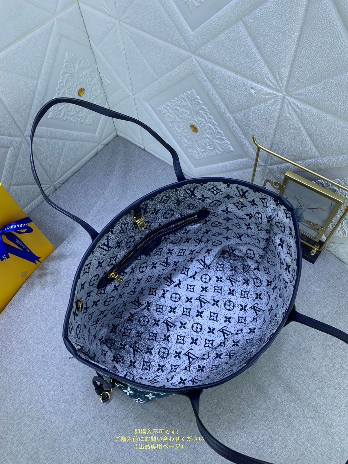 超 LOUIS VUITTON ルイヴィトン トートバック ネヴァーフルMM モノグラム ジャガードデニム M21465 トートバック GINKGOPHARMACY_COM