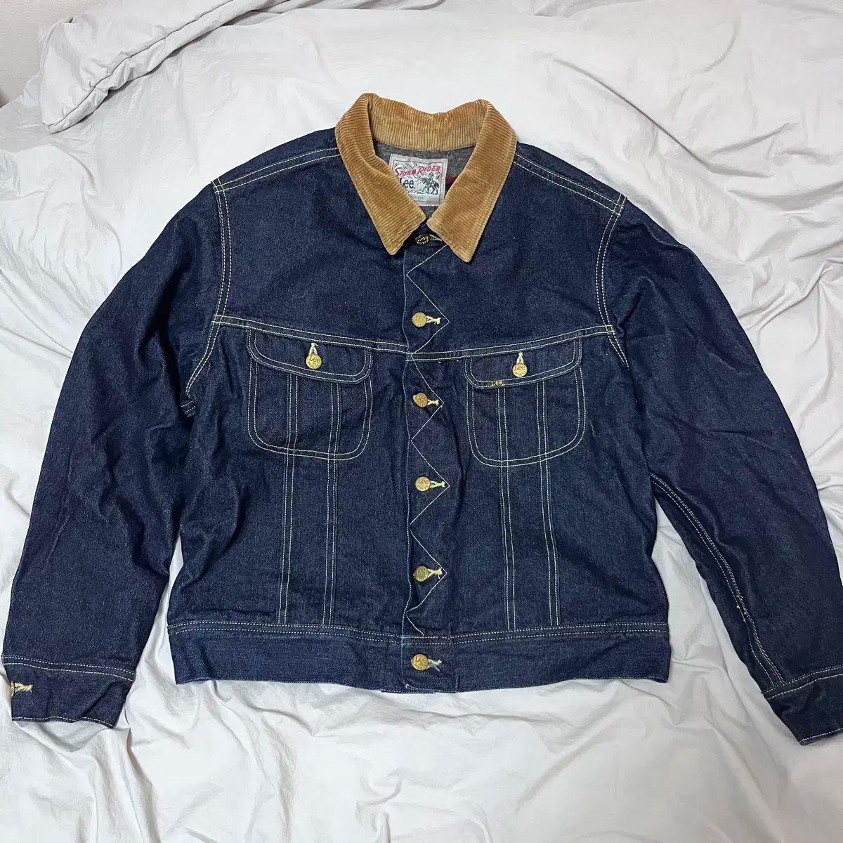 Leeジャパン LM5110 ストームライダー デニムジャケット Mサイズ コーデュロイ カラ