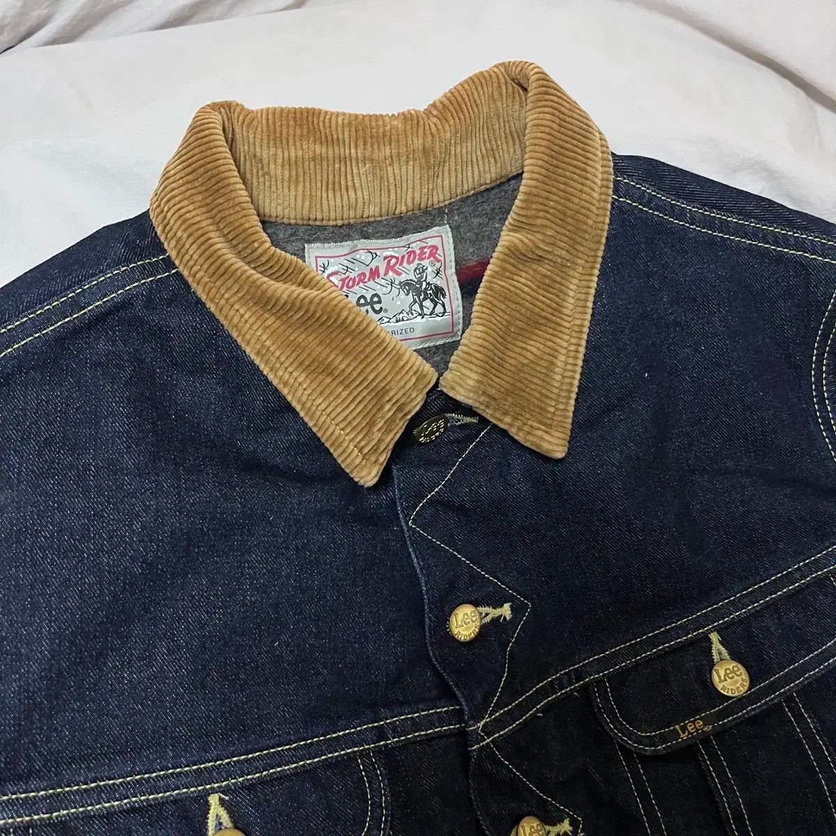 Leeジャパン LM5110 ストームライダー デニムジャケット Mサイズ コーデュロイ カラ