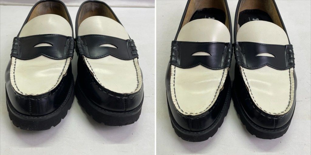 01w-5670 〇 Kenford ケンフォード COMBI LOAFERS コンビローファー BLACK WHITE 27.5cm 箱無し CJ24C K005 レザー 品