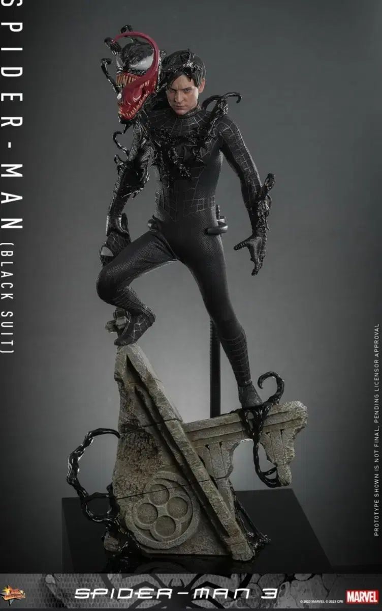 ホットトイズ MMS728 スパイダーマン 3 ブラック スーツ バージョン 1 6 フィギュア