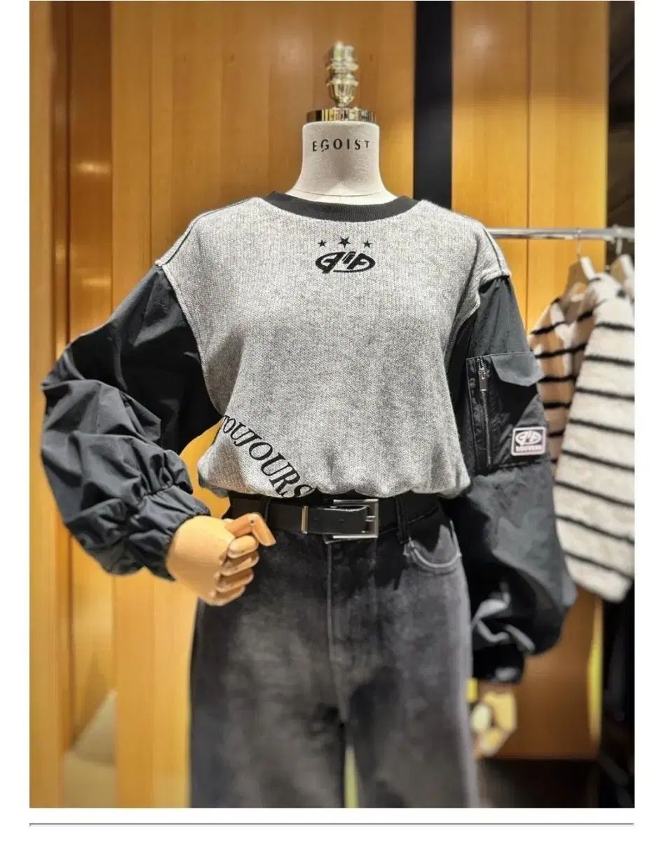 EGOIST 秋冬用ニットポコノ長袖Tシャツ 55 66