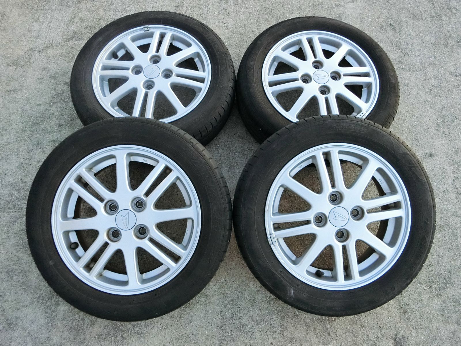 ダイハツ純正アルミ　155/65R14タイヤ・ホイールセット 4本 ダイハツ純正ホイールセット155/65R14 極上品入荷！【本日の一品
