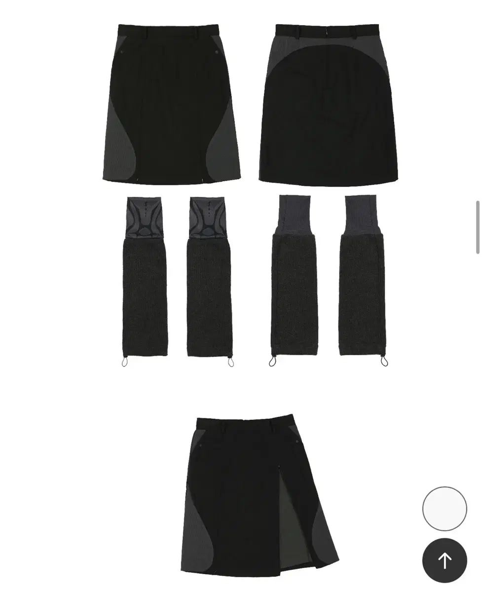 オホス レッグウォーマー ミディスカート ブラック レッグウォーマーX