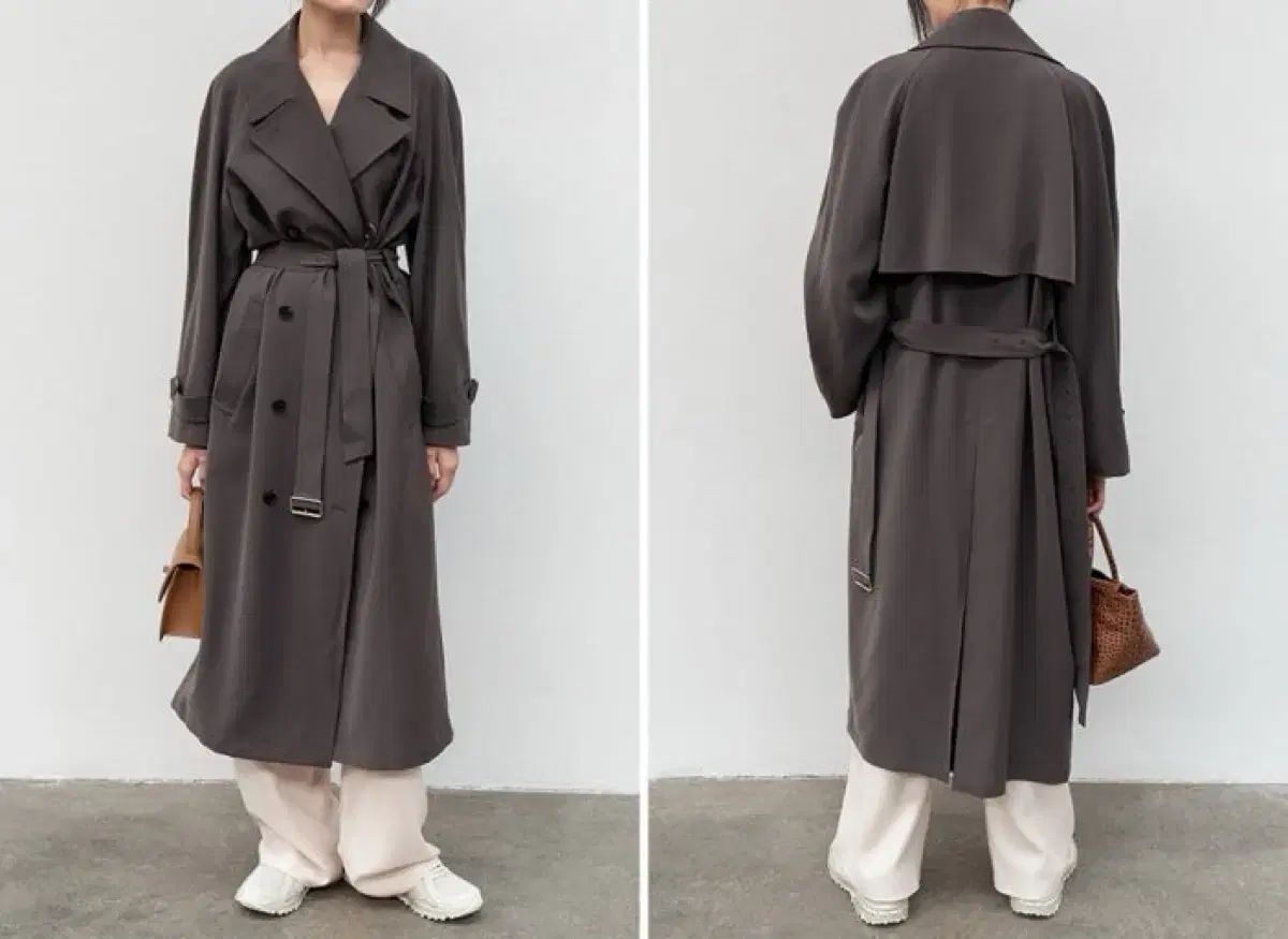 オル Orr トレンチコート カーキ ロング丈 S