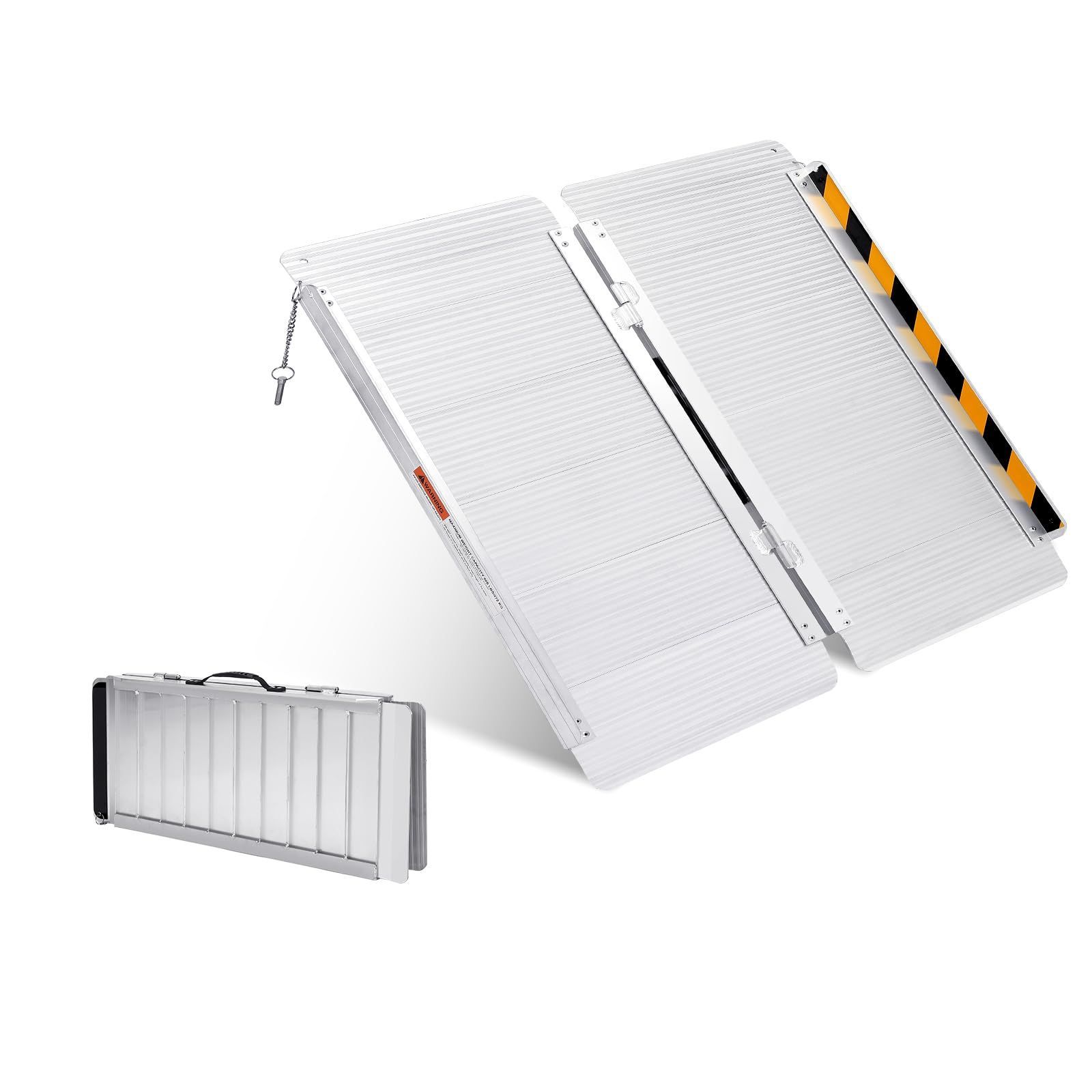 Euker ユーカー アルミ 車椅子 スロープ 段差スロープ 折りたたみ 段差解消 長さ61Cm 幅74Cm 介護用 滑り止め 持ち運び 玄関 階段 室内外