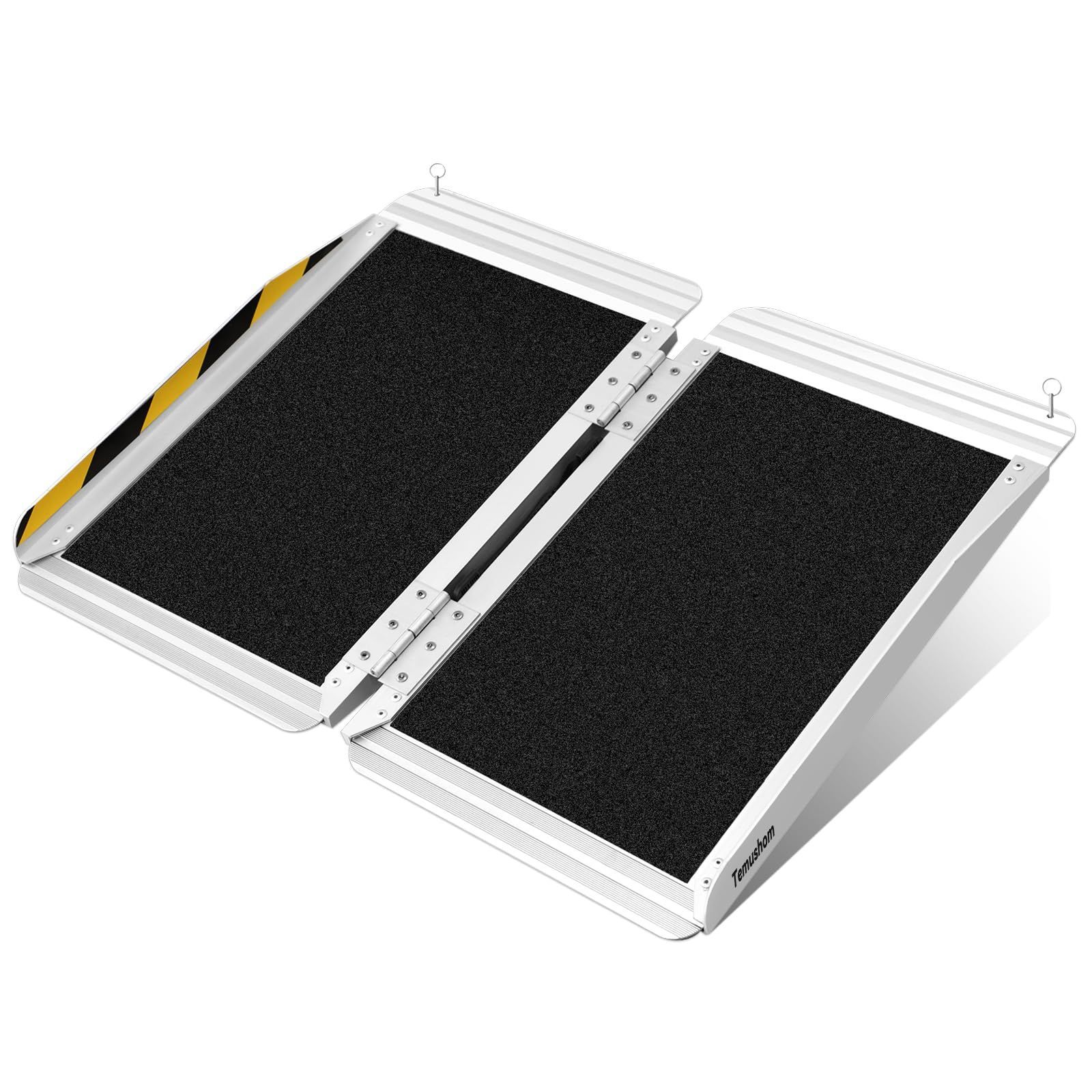 車椅子 スロープ 長さ61cm 幅76cm 耐荷重300kg 段差スロープ 段差解消 滑り止め 折り畳み式 アルミ ウェビングハンドル付き 持ち運びに便利 玄関用 階段 屋外 介護用