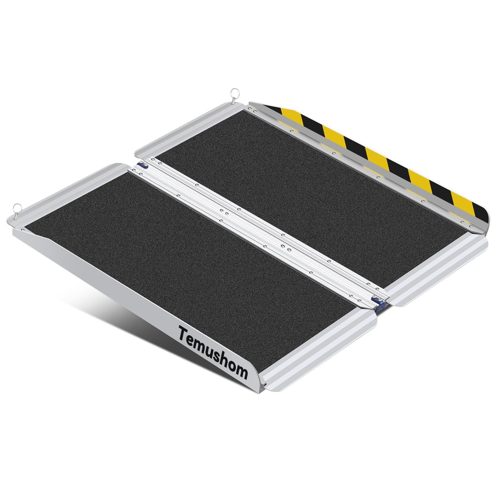 車椅子 スロープ 長さ91cm 幅77cm 耐荷重300kg 段差スロープ 段差解消 滑り止め 車椅子用 折り畳み式 アルミ ウェビングハンドル付き 持ち運びに便利 ベビーカー スクーター 玄関用 階段 屋外 介護用