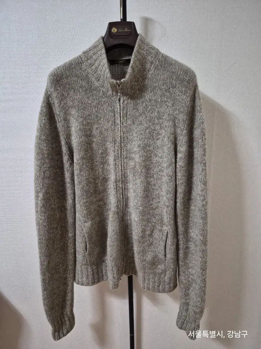 ロロ ピアーナ ベイビー カシミア ジップアップ カーディガン 50