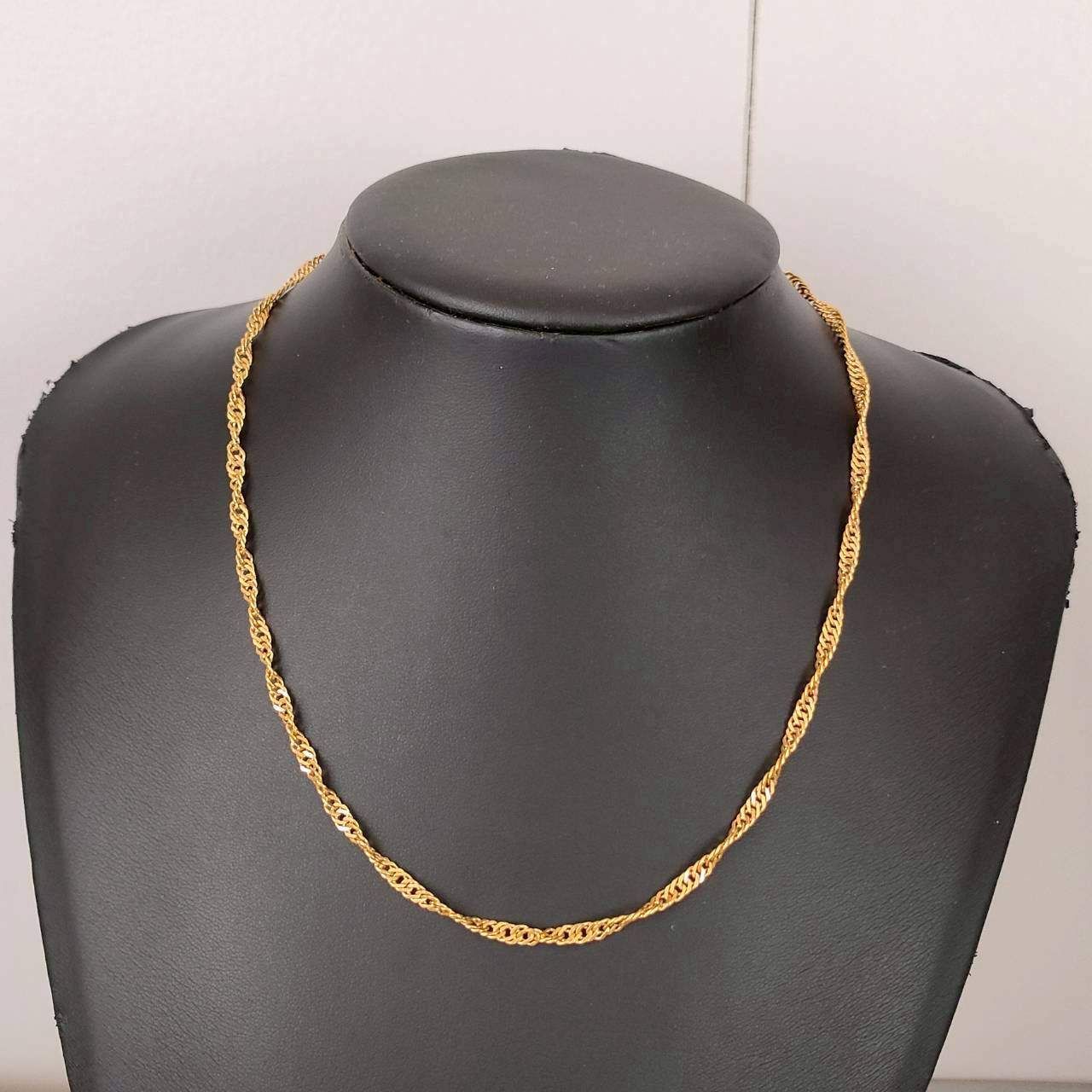 24金 K 24 男女兼用 造幣局 スクリューネックレス 11 06ｇ 43㎝ D 612 引き輪のみＫ１８