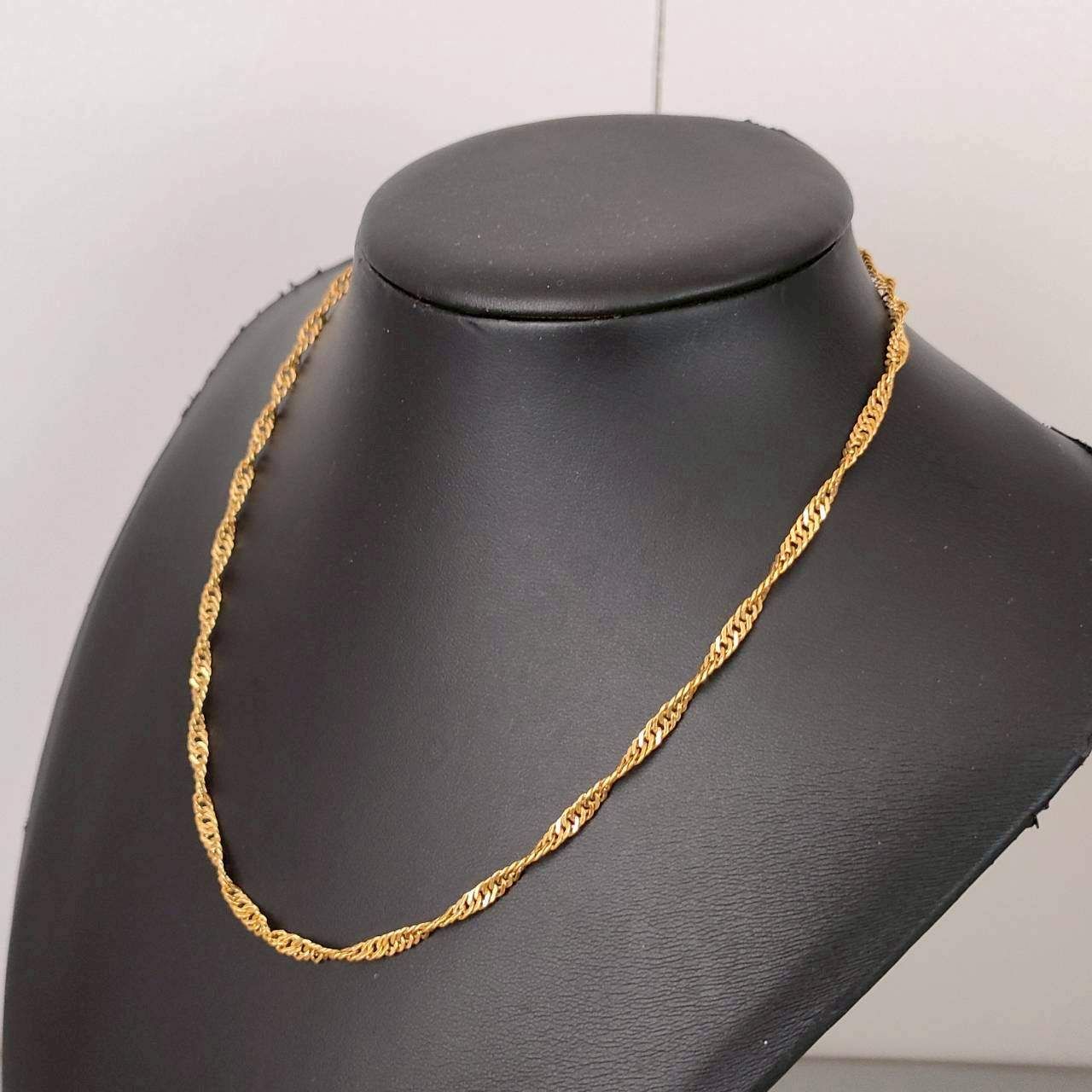  24金 K 24 男女兼用 造幣局 スクリューネックレス 11 06ｇ 43㎝ D 612 引き輪のみＫ１８ ネックレス アクセサリー