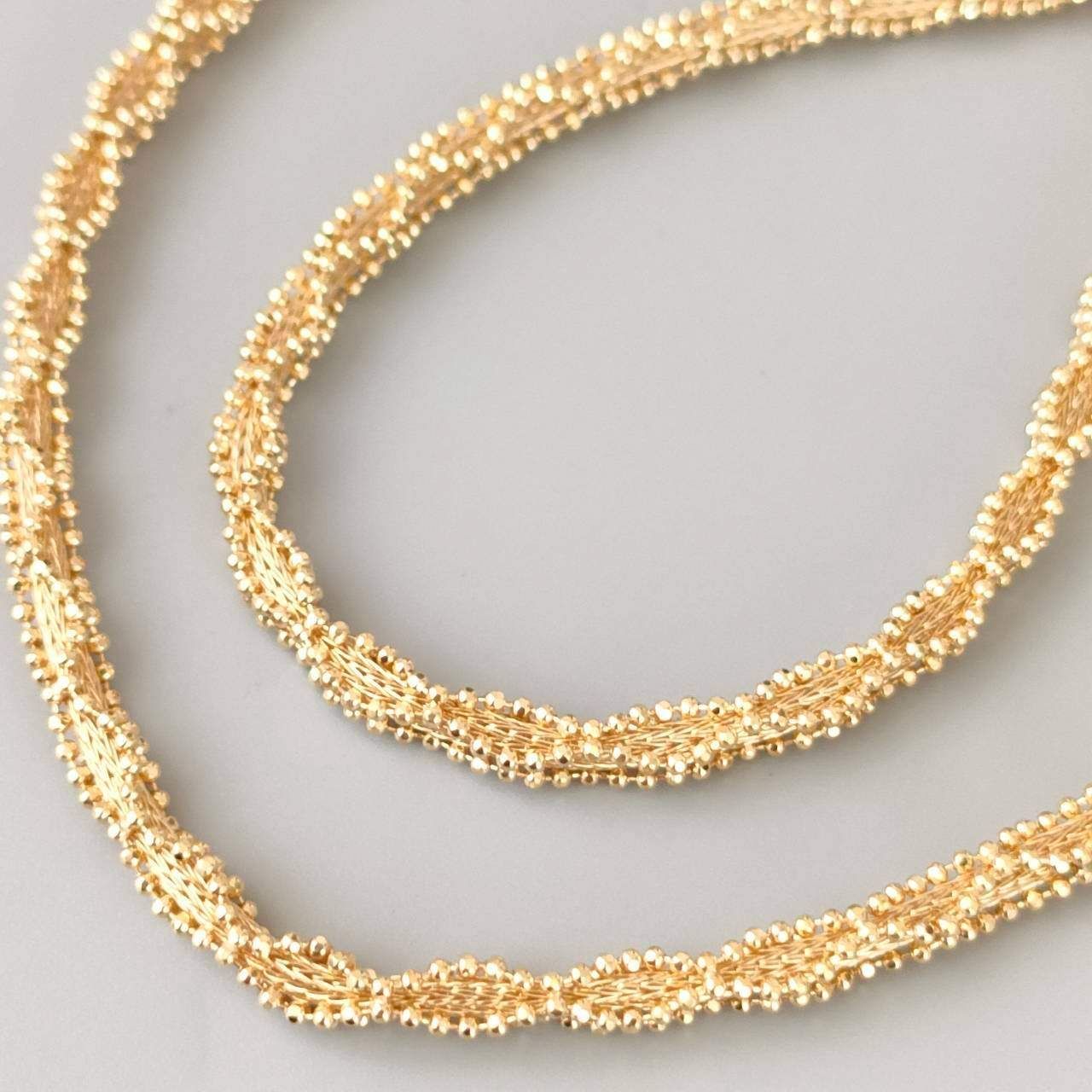 18金 K18 男女兼用 デザインネックレス 11.12g 41.5㎝ D608