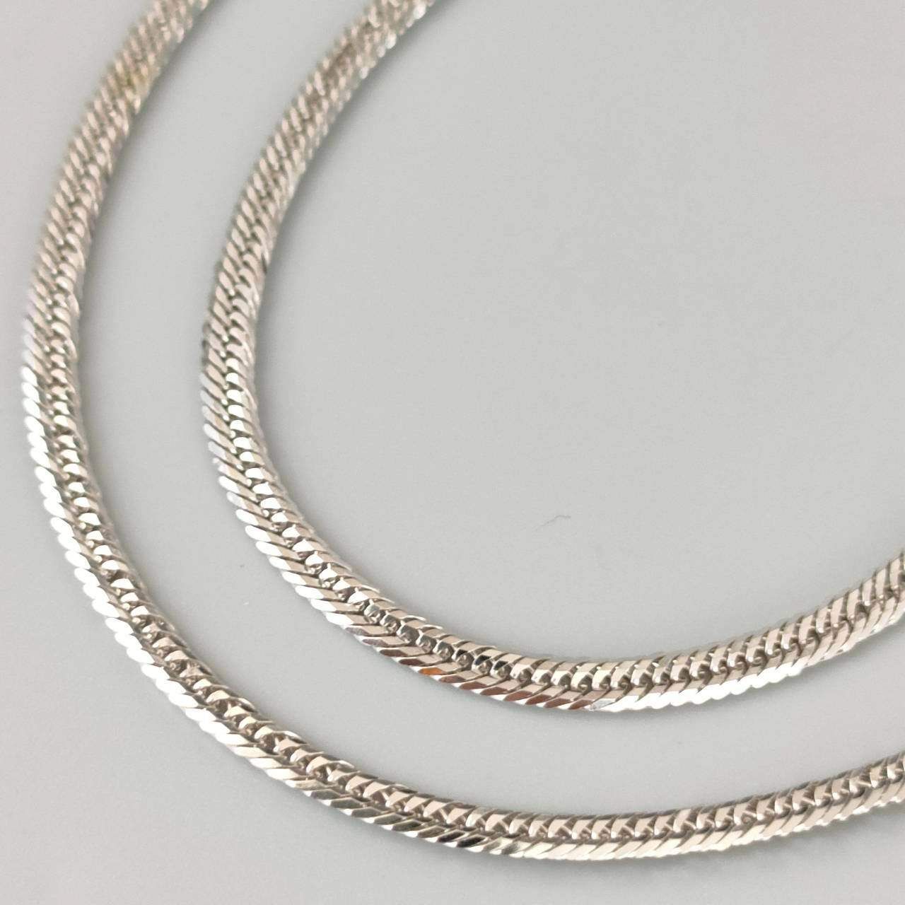 18金 K18WG 男女兼用 造幣局 12面トリプル 喜平ネックレス 11.27g 45.5㎝ D611