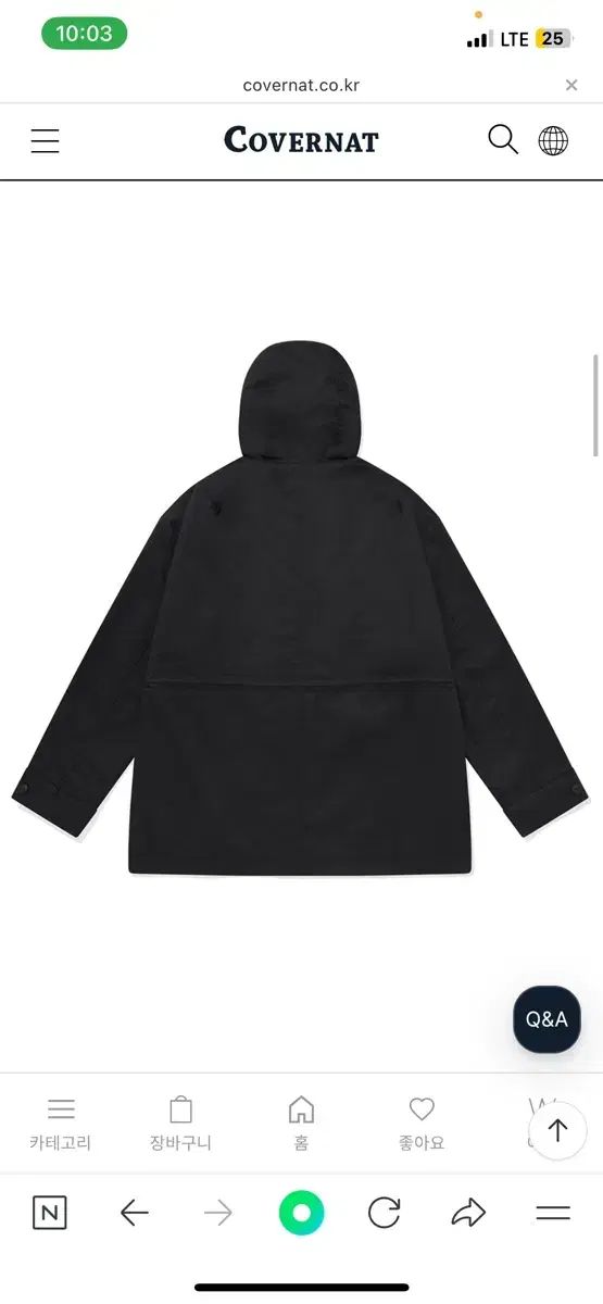 COVERNAT フーデッド マウンテンパーカー アウター ブラック S 9hope BLACKUP BAON MIXXO 8seconds