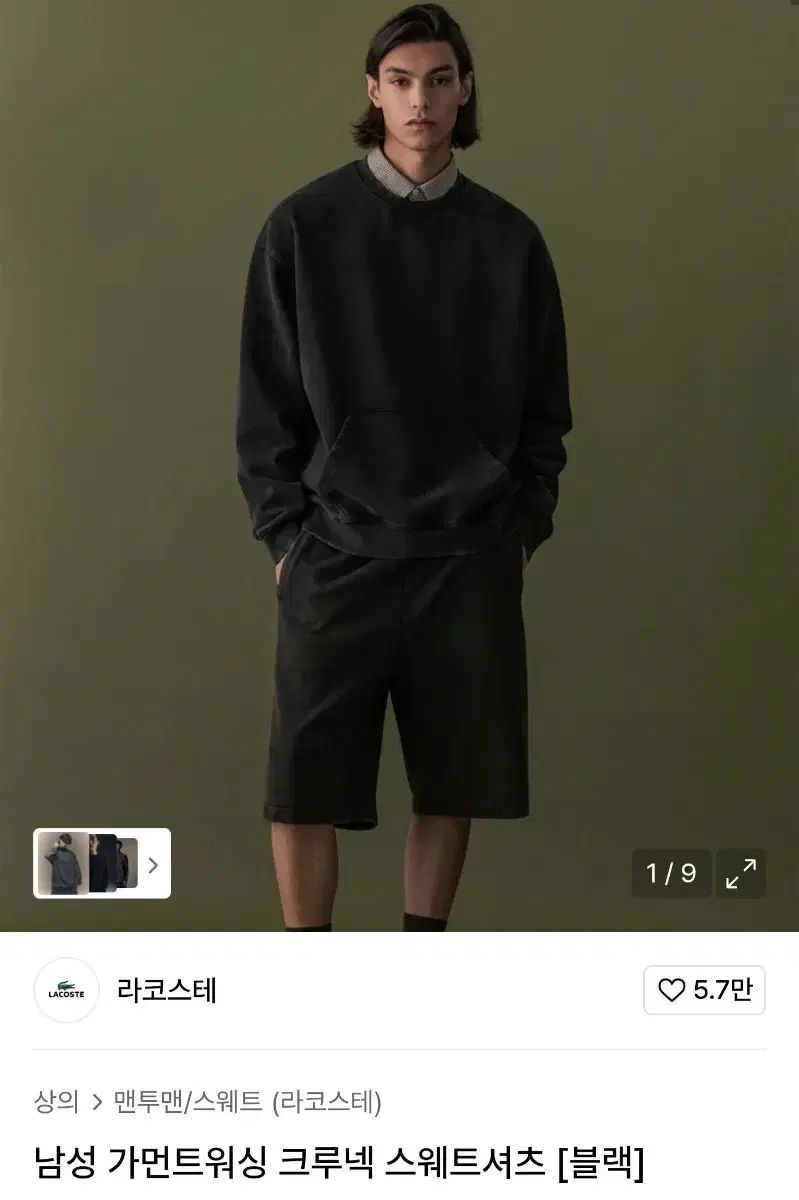 ラコステ ガーメントウォッシュ スウェットシャツ 5