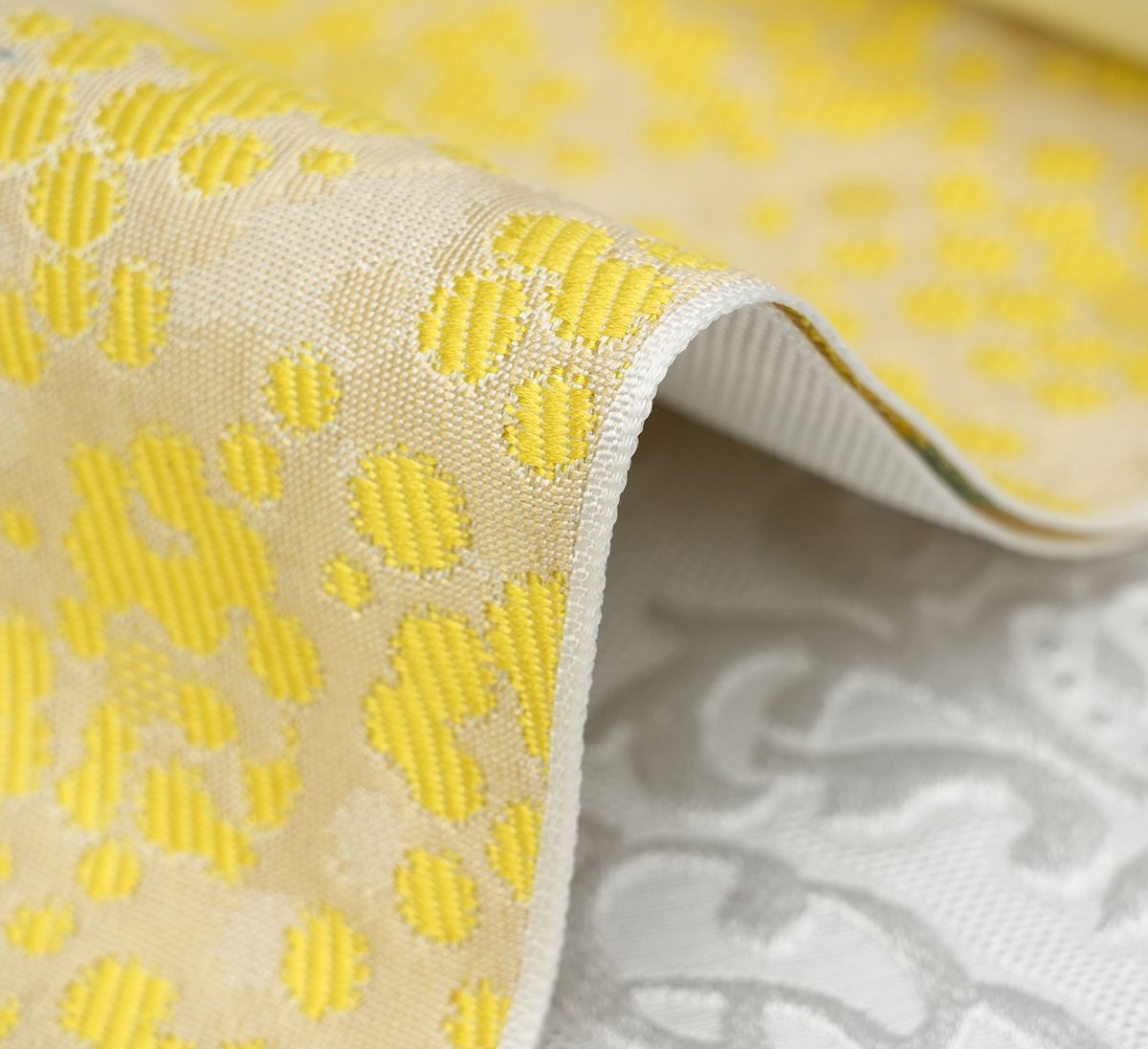 新品未仕立 博多帯 協和織 八寸名古屋帯 ミモザ柄 仕立代込み - メルカリ