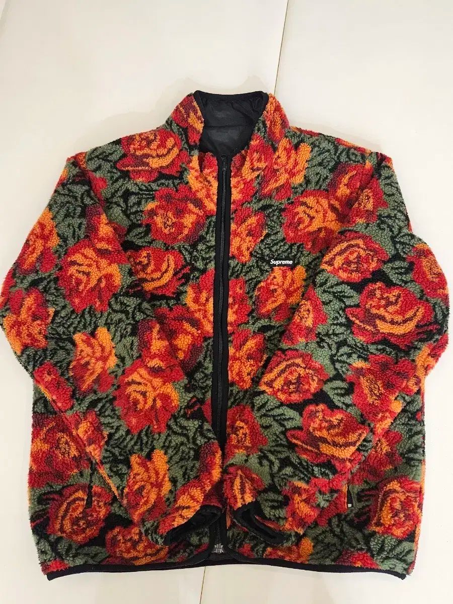 L シュプリーム ローズ シェルパ リバーシブル フリース ジャケット