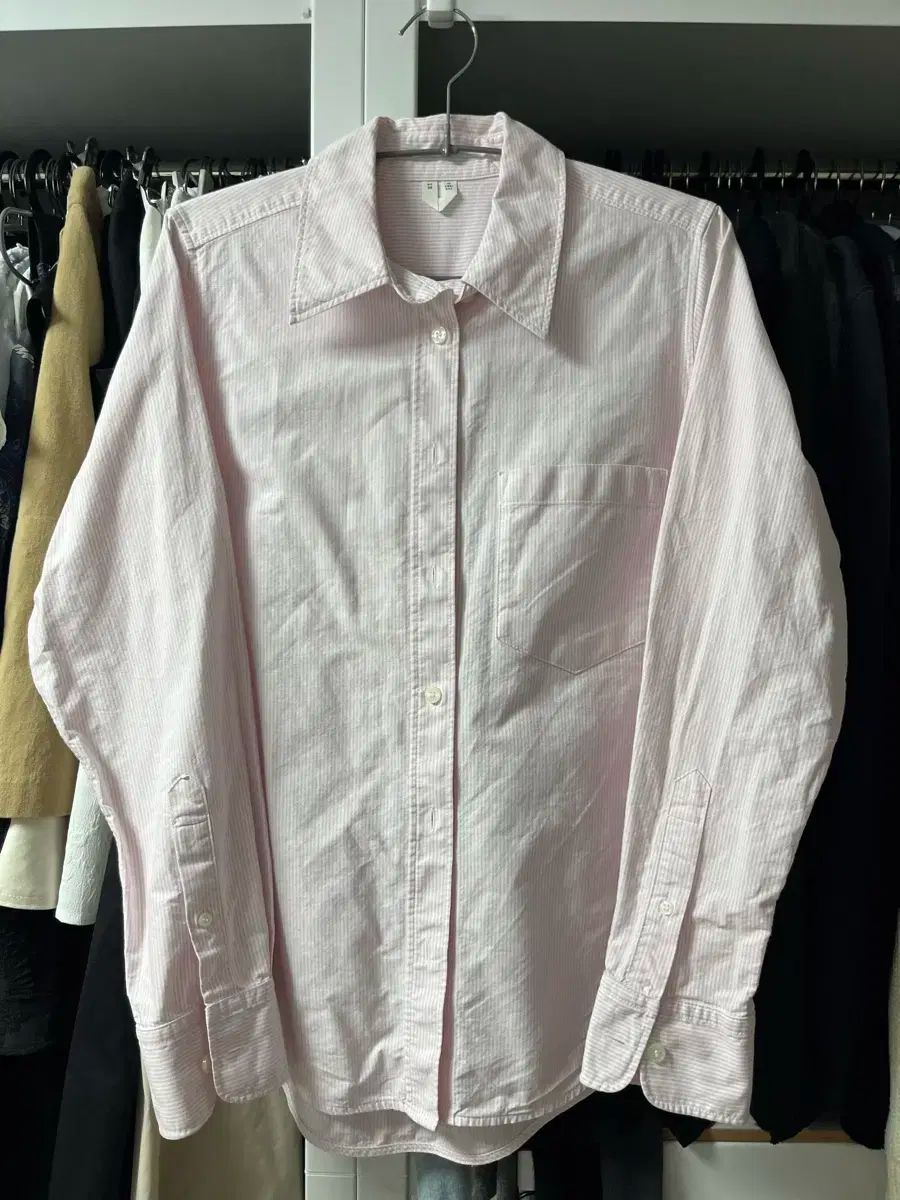 アーケット arket ピンク ストライプ シャツ 36