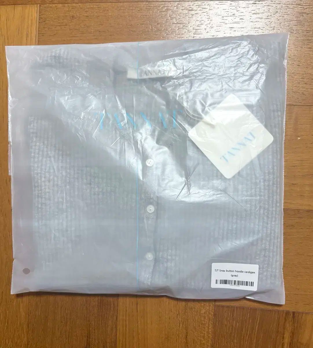 TANNAT スナップ ボタン フーディー カーディガン グレー
