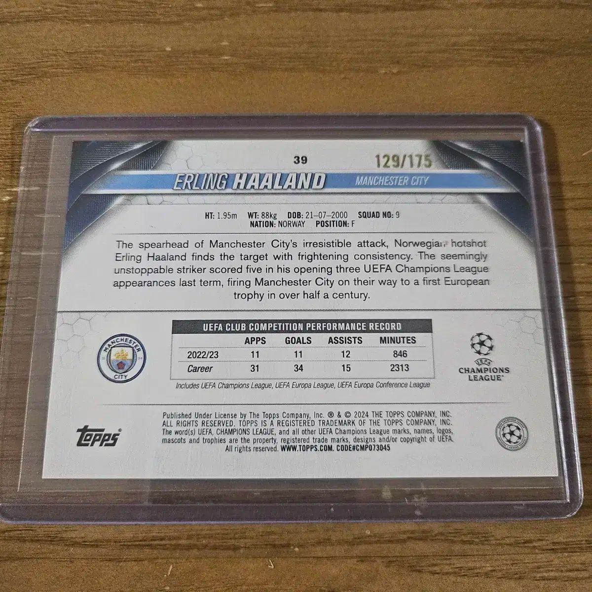 ハーランド 限定 2枚 まとめ売り (まとめ)_2024 TOPPS 175限定/250限定