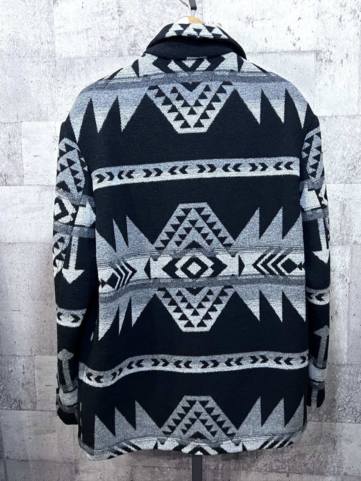 ZARA dnwr ネイティブ柄 ウールブレンド ジャケット L メンズ ザラ チマヨ