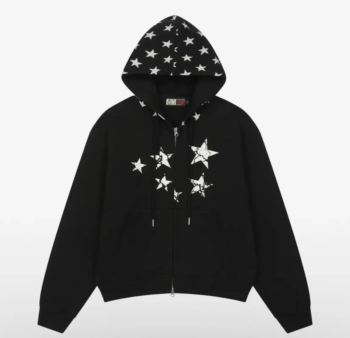 ルーザーズクラブ スター グラフィック ツーウェイ フード ジップアップ ブラック 2
