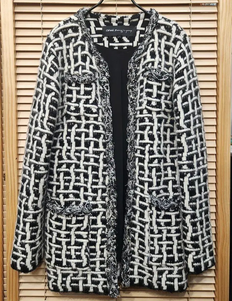 オブジェ 4ポケット ハーフ ツイードジャケット 55サイズ