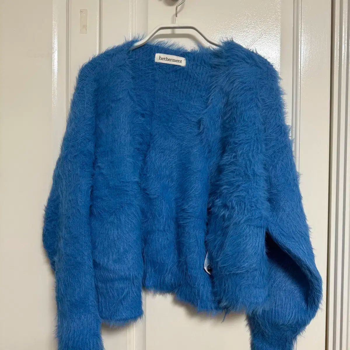 ヘザーメント Teddy カーディガン ロイヤルブルー