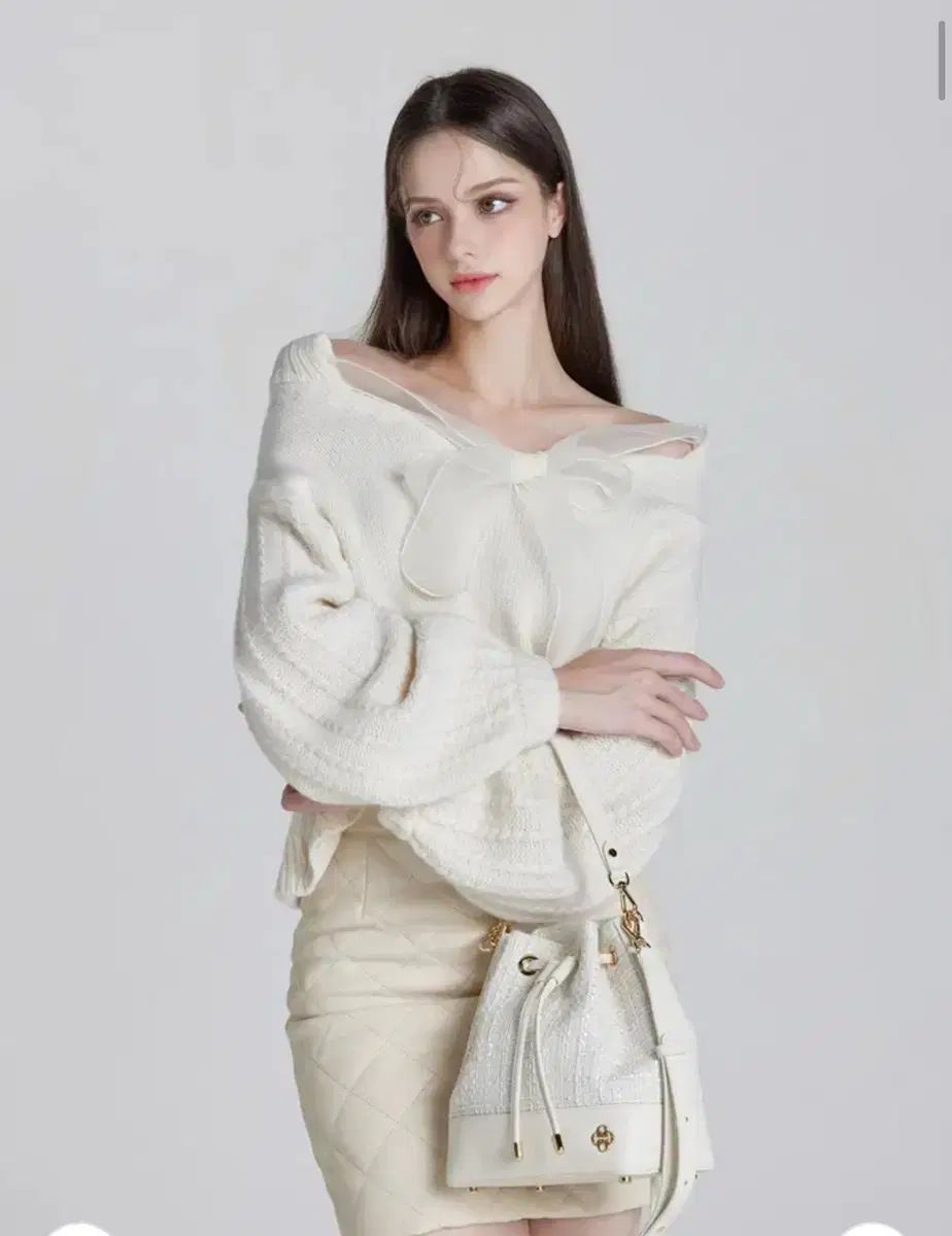 GRACE U グレースユー Julie knit top アイボリー