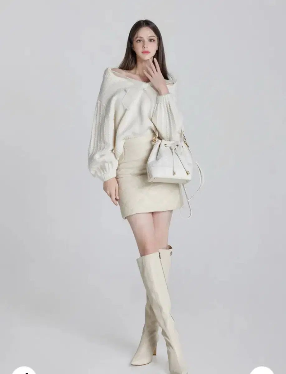 GRACE U グレースユー Julie knit top アイボリー