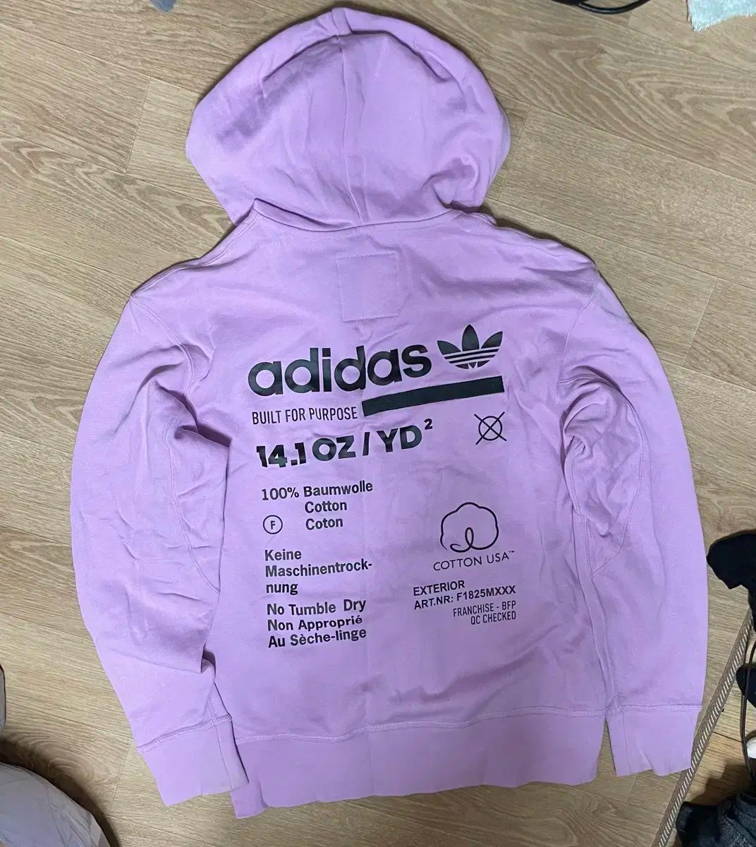 アディダス ライトパープル ピンク ジップアップジャージ 必須アイテム トレーナー