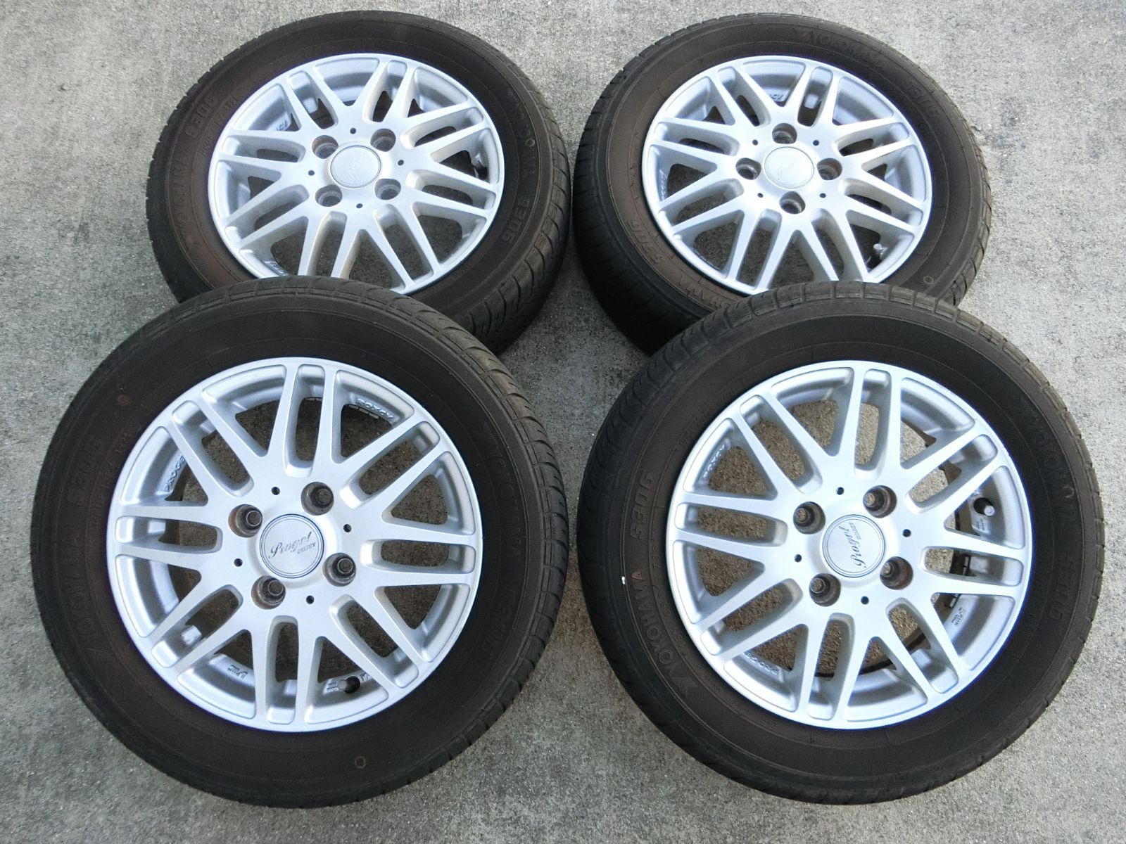 884 Proget 13インチ アルミホイール 13 4 0 B 42 PCD 100 ハブ径 約67 mm 4穴 4本セット 155 65 R タント 外し