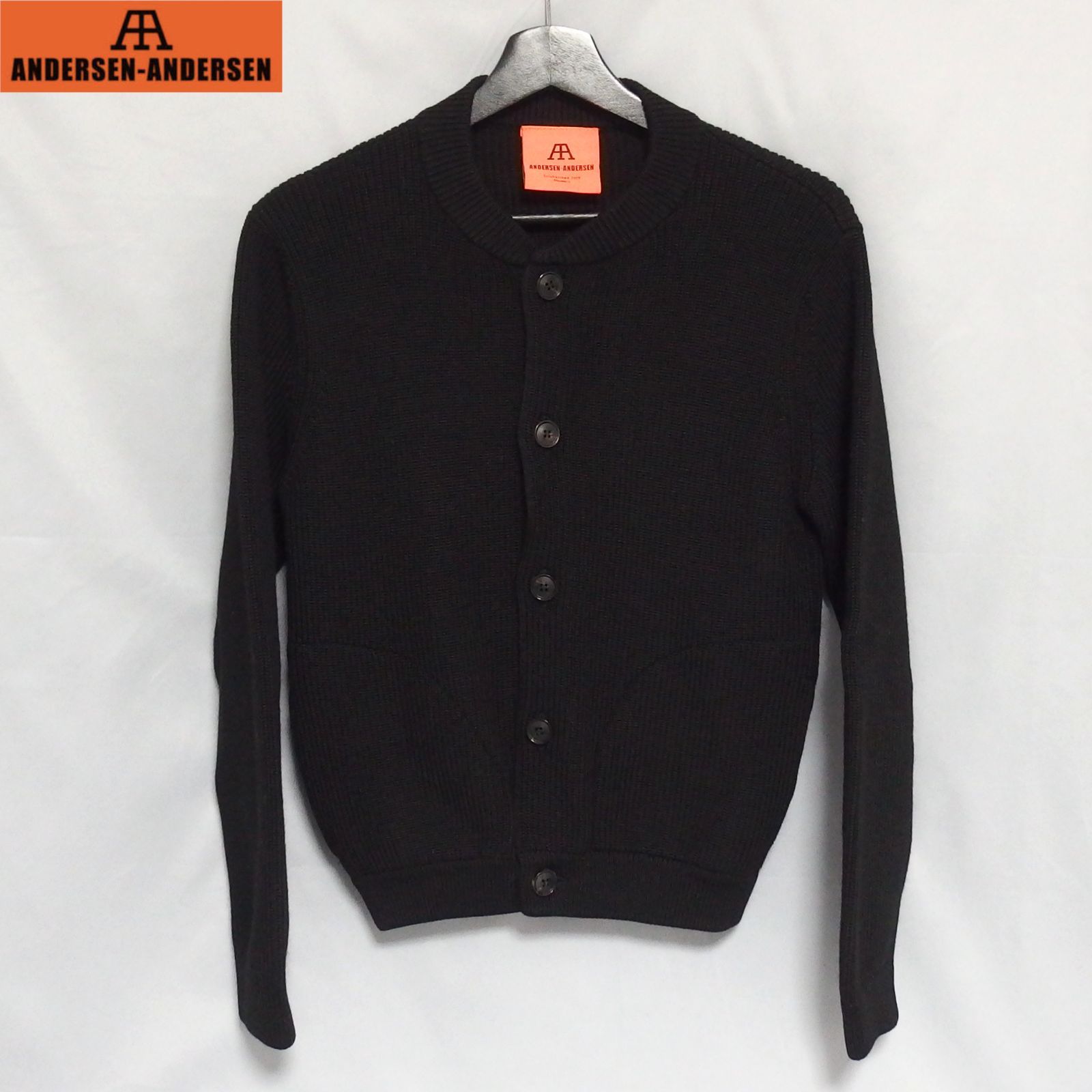 ANDERSEN-ANDERSEN Skipper Jacket ウール カーディガン 黒 スキッパージャケット アンデルセンアンデルセン XS