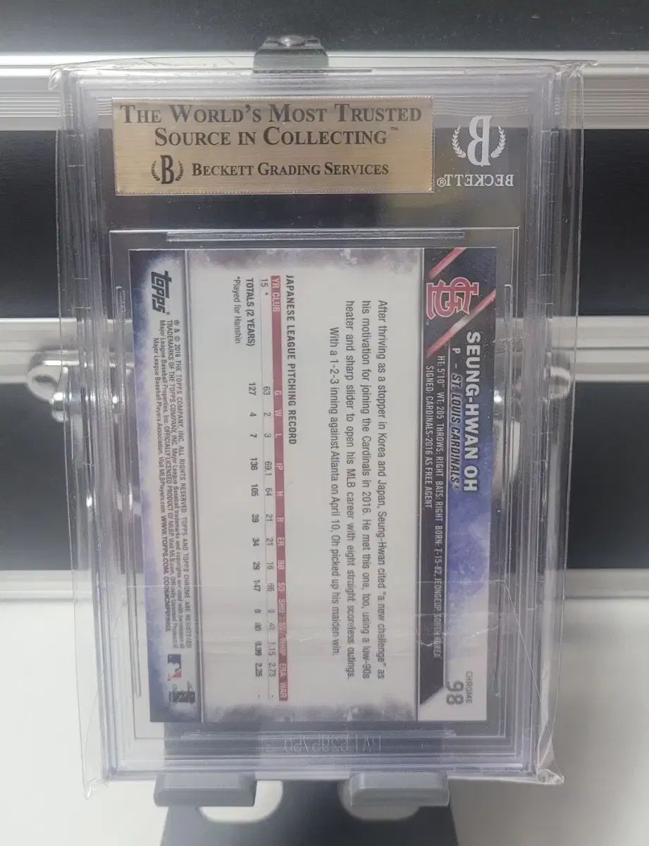  オ スンファン 呉昇桓 2016 TOPPS トップス クロム ルーキーRC プリズム 級 カード 記念グッズ 野球