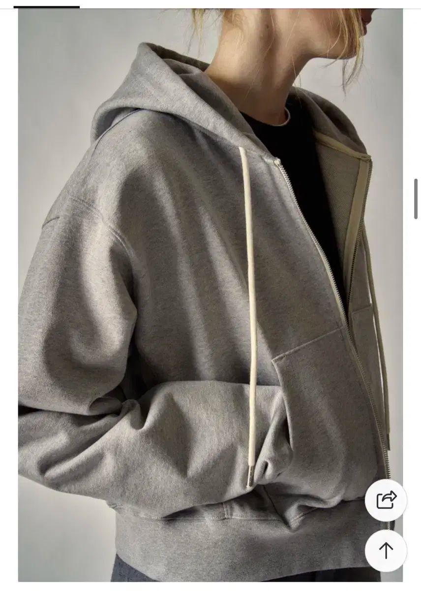 FACADE PATTERN フレンチ ジップアップ フーディー グレー M