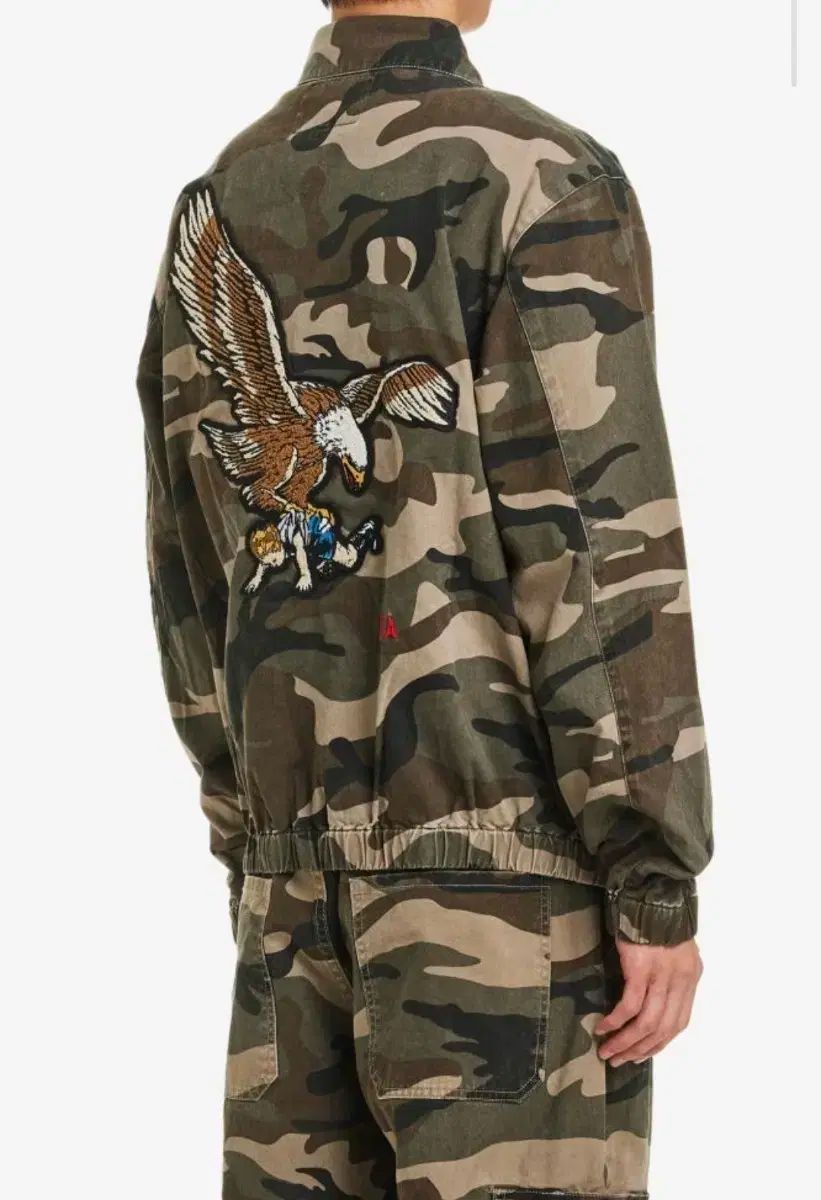 ファーキングアッセン ウォッシュド ハリントン ジャケット カモ M