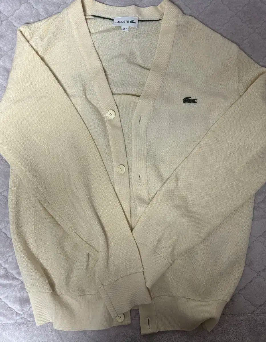 ラコステ アイボリー カーディガン