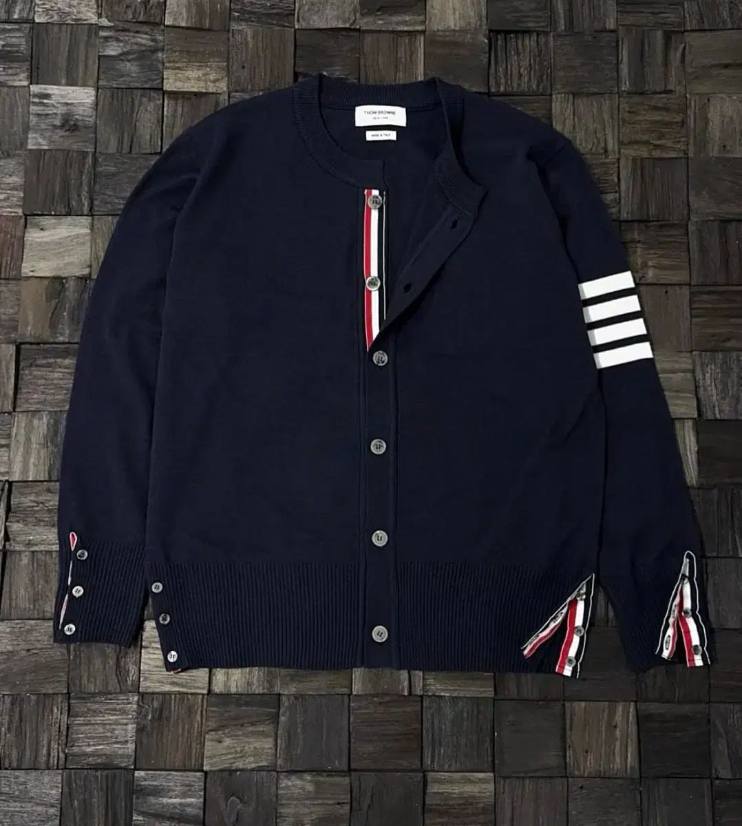 トム ブラウン ネイビー カーディガン
