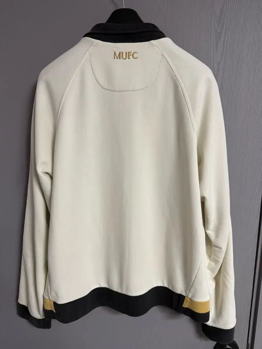 07-08 NIKE マンチェスター ユナイテッド トラック ジャケット ジップアップ 白-GOLD