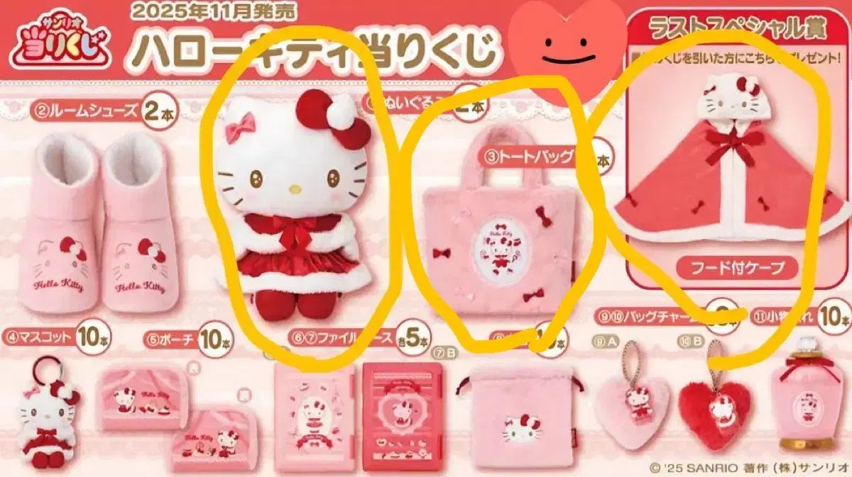 ハローキティ 当たりくじ 1等ぬいぐるみ 3等トートバッグ ラストワン まとめ