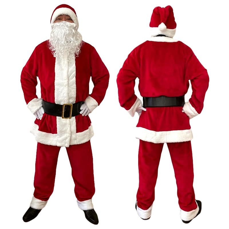 RSSR サンタクロース コスプレ 衣装 まるで洋服 超厚手 毎年使える 日本企業監修 メンズ サンタ コスチューム 厚手 大きめ 大きいサイズ 大人用 セット インボイス登録済