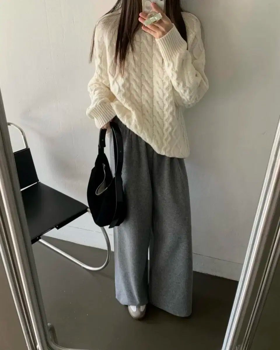 ドメ アズストーリー ウール ワイド パンツ 4color