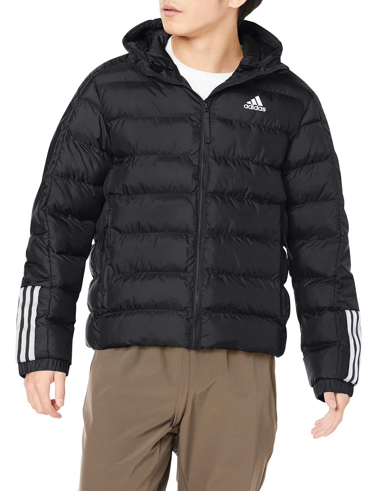 アディダス ジャケット Itavic 3ストライプス ミッドウェイト フード付きジャケット AV281 メンズ ブラック GT1674 O