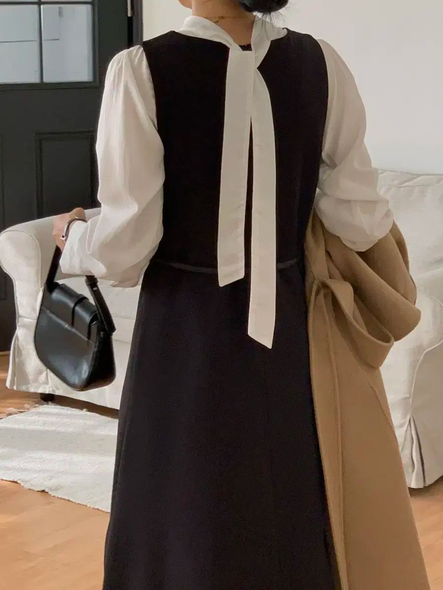 卸 ivory LINE ベルト ワンピース 2 color