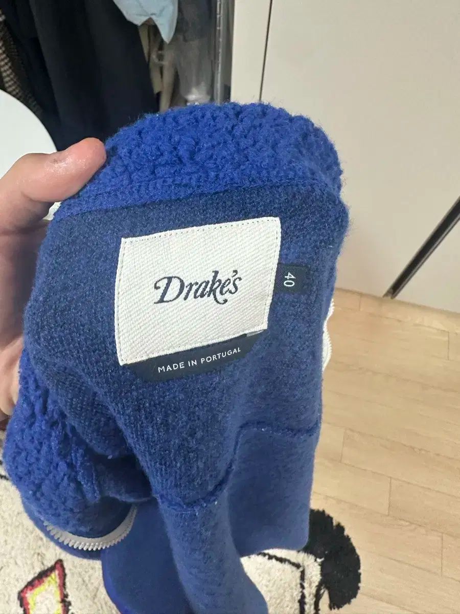 ドレイクス フリース ブルー 40サイズ