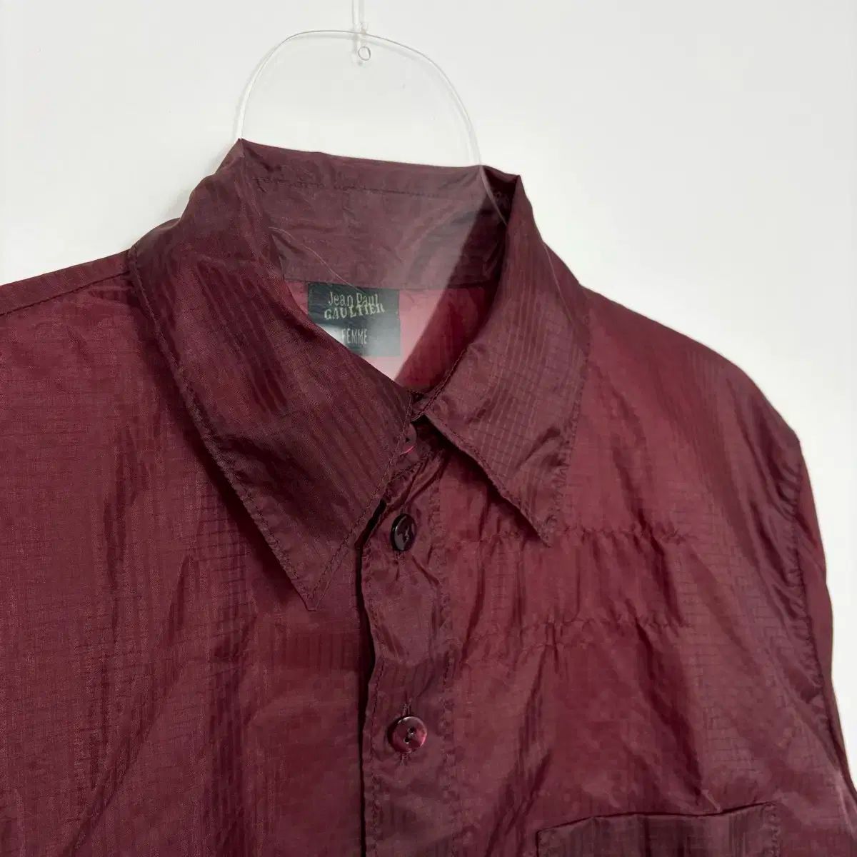 ジャンポール ゴルチエ リップストップ クロップド シャツ