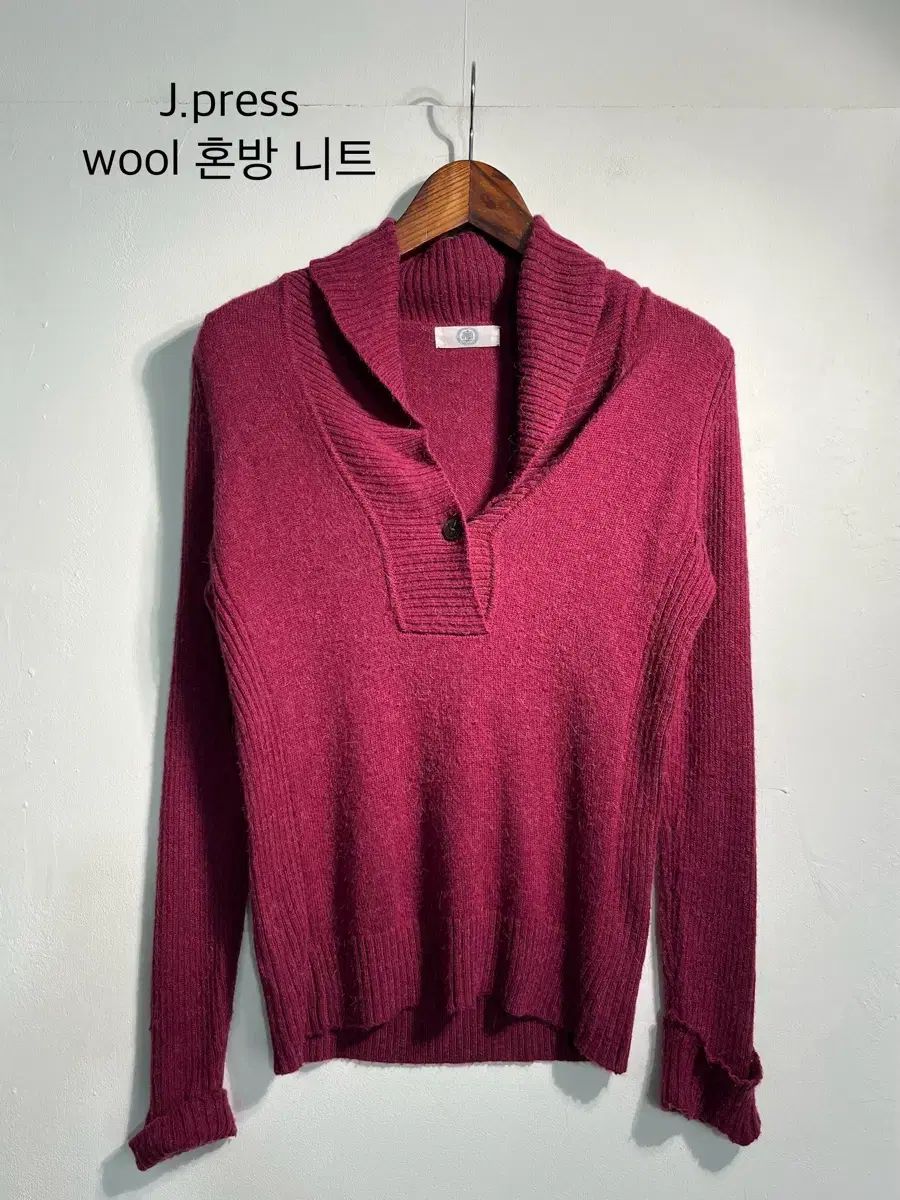 J.PRESS ジェイプレス ウール アルパカ ブレンド ショール カラー ニット